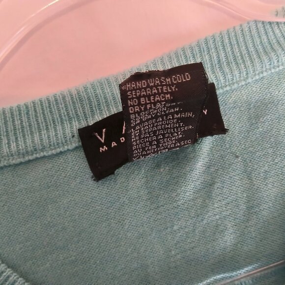 Valda by Toscano  Made in Italy Mens V Neck Sweater Size L - Picture 3 of 5